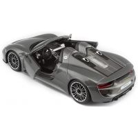 Burago Porsche 918 Spyder šedá metalíza 1:24 (1)