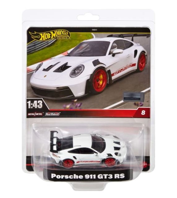 Mattel Hot Wheels Prémiové auto 1:43 PORSCHE 911 GT3 RS, HWT03