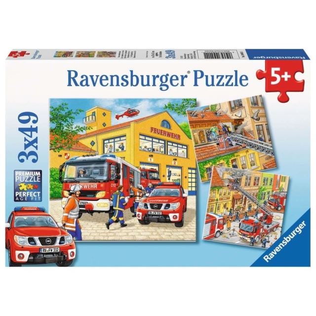 Ravensburger 09401 Puzzle Hasiči 3x49 dílků