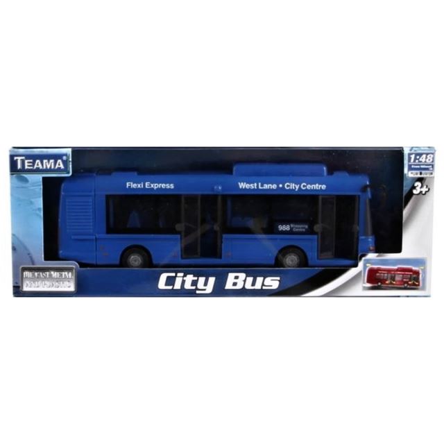 Autobus městský 1:48 modrý