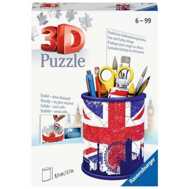 Ravensburger 11153 Puzzle 3D Stojan na tužky Union Jack 54 dílků