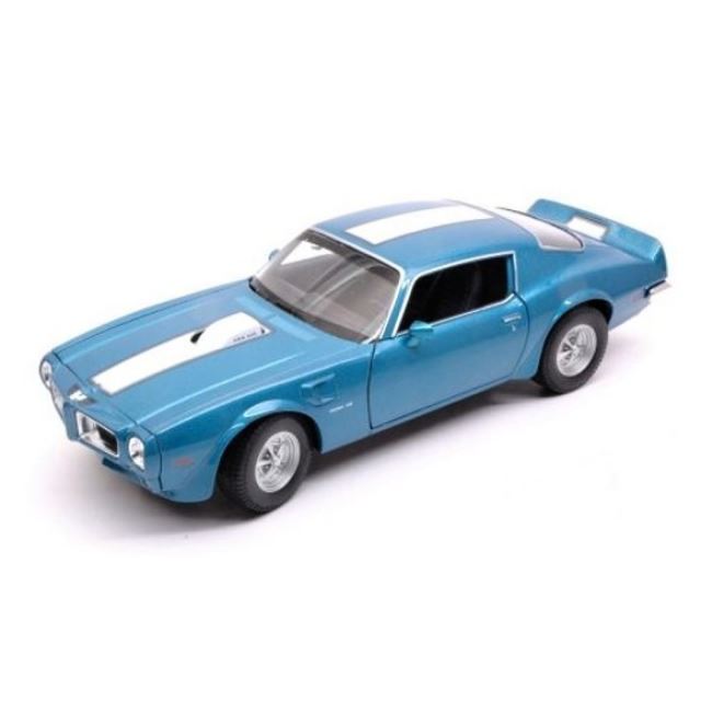 Kovový model 12cm Pontiac Firebird Trans Am 1972 modrý
