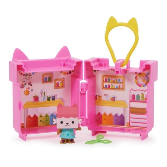Spin Master GABBY'S DOLLHOUSE Rozkladací prívesok ružový Baby Box Cat