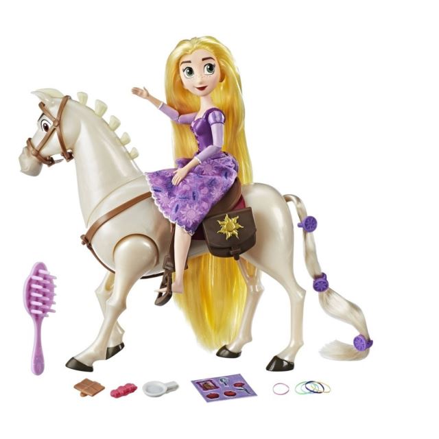 Disney Princezna Locika a kůň Maximus s vlasovými doplňky, Hasbro C2761