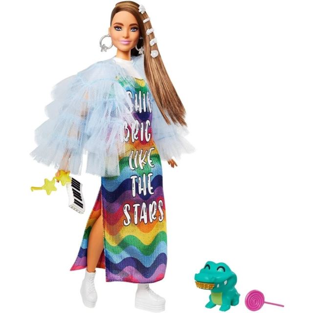 Barbie Extra Štýlová dlhovláska Lollipop, Mattel GYJ78