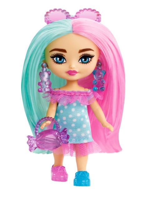 Mattel Barbie® Extra Mini minis! Dívka s růžovo mátovými vlasy, HPH21