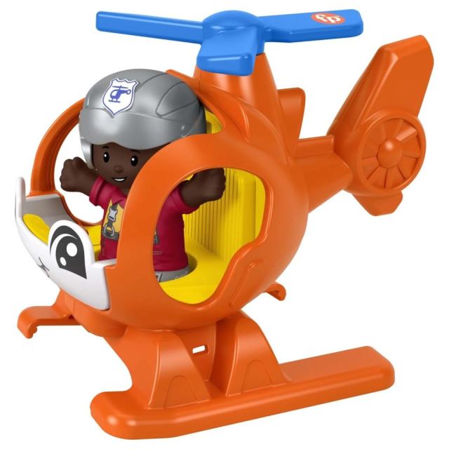 Mattel Fisher Price Little People Oranžový vrtulník, HPX90