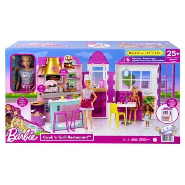 Mattel Barbie Restaurácia s bábikou, herný set, HBB91