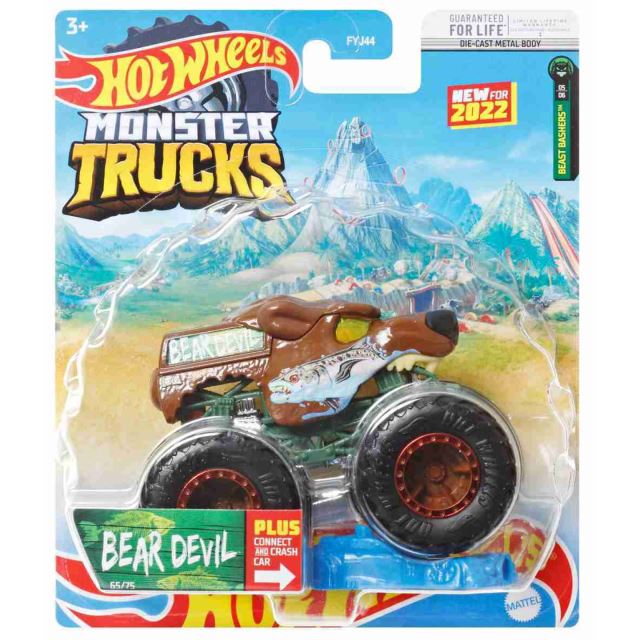 Hot Wheels® Monster Trucks Kaskadérské kousky Bear Devil, Mattel HCP39