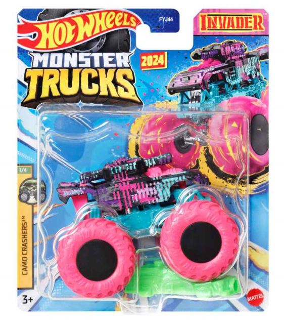 Mattel Hot Wheels® Monster Trucks Kaskadérské kousky INVADER, HTM50