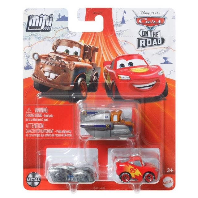 Mattel Cars 3 Mini autá 3ks Super Speed Burák & Blesk McQueen & Datz Jammin, HLL57