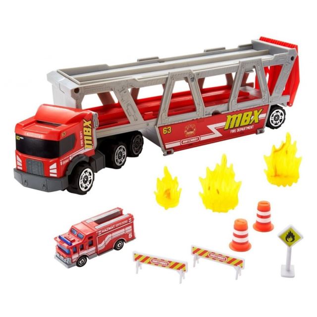 Matchbox Hasičský tahač Fire Rescue Hauler, Mattel GWM23