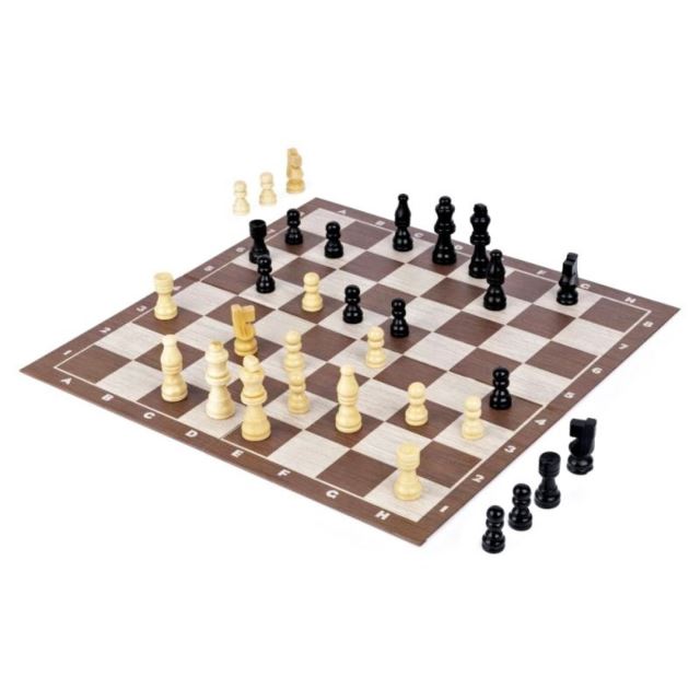 Spin Master Klasické drevené šach modré