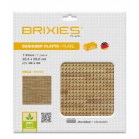 BRIXIES Plus Dizajnová podložka na stavanie - drevo (1)