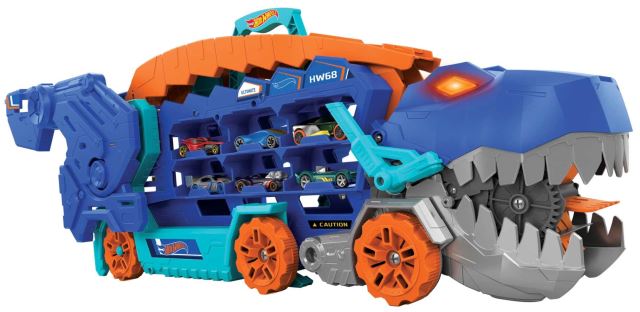 Mattel Hot Wheels City T-REX tahač se světly a zvuky, HNG50