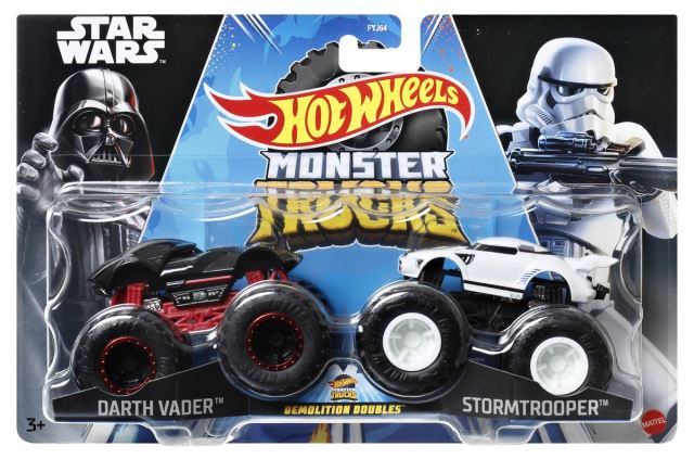 Mattel Hot Wheels Monster Trucks Demolačné duo Darth Wader vs. Stormtrooper, HLT59
