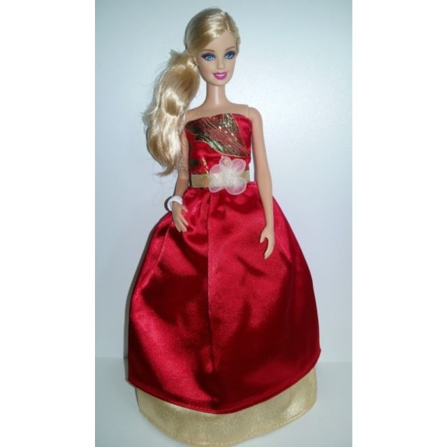 Barbie Červenozlaté společenské šaty