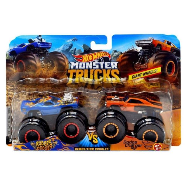 Hot Wheels® Monster Trucks Rodger Dodger vs Dodge Charger, Mattel GBT69