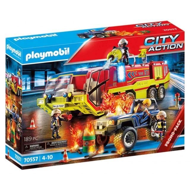 Playmobil 70557 Hasiči v akci s hasičským vozem