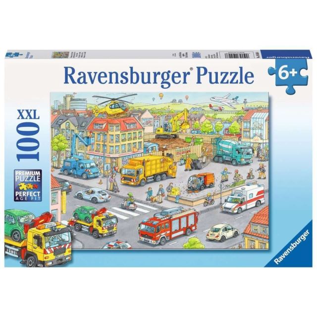 Ravensburger 10558 Puzzle Stroje ve městě XXL 100 dílků