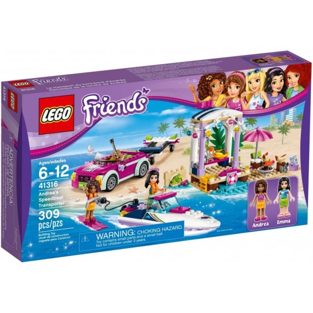 LEGO® Friends 41316 Andrein vůz s přívěsem pro člun
