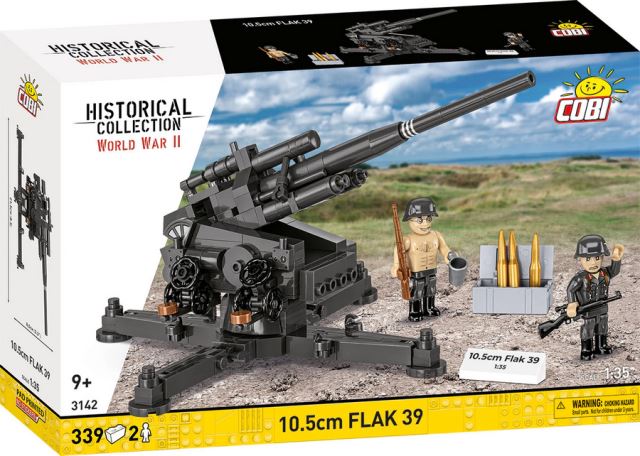 Cobi 3142 II WW 10,5 cm Flak 39, 1:35, 339 k, 2 f