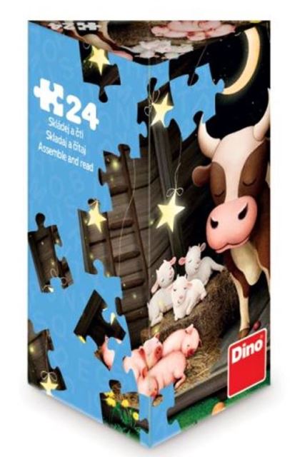 Dino Puzzle AKO USPAŤ ZVIERATKA NA FARME 24 triangel