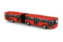 Kovový kĺbový autobus červený Bratislava/ČB 18 cm
