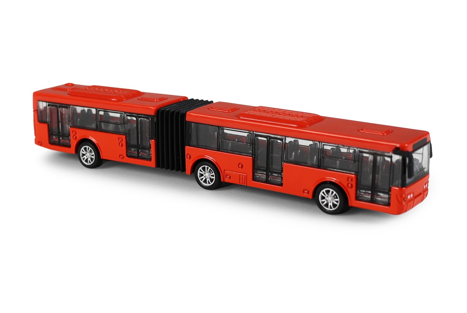 Kovový kloubový autobus červený bratislava/čb 18 cm