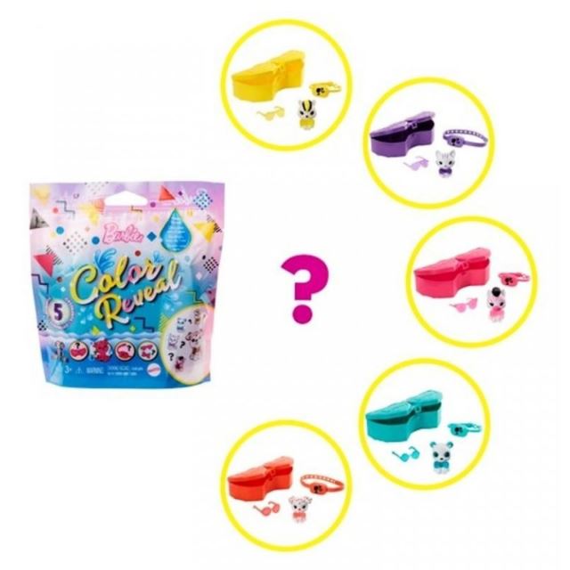 Mattel Barbie COLOR REVEAL Zvířátko mono, GTT11