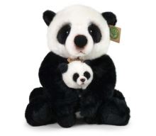 Eco-friendly plyšová panda s mláďaťom 27 cm (1)
