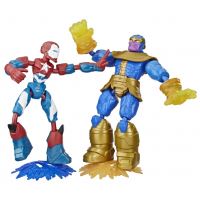 Avengers figúrka Bend and Flex duopack IRON PATRIOT vs THANOS, Hasbro E9197