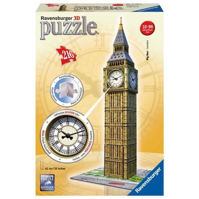 Ravensburger 12586 Puzzle 3D Big Ben s hodinami 216 dílků