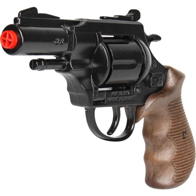 Gonher Policajný revolver Gold colection čierny kovový 12 rán