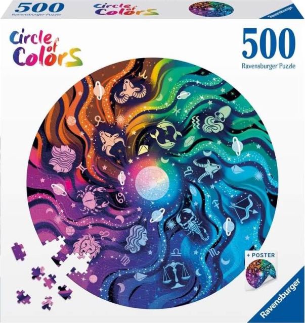 Ravensburger 00819 Kruhové puzzle: Astrológia 500 dielikov