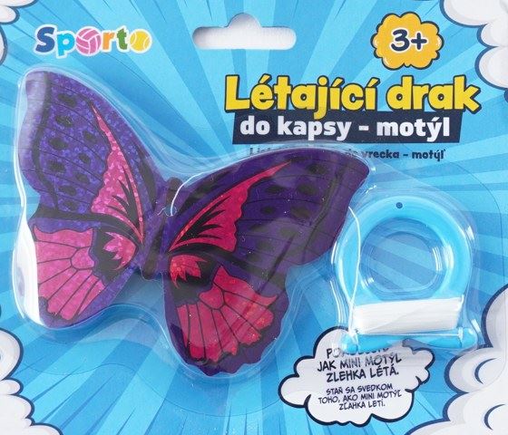 SPORTO Lietajúci drak do vrecka - motýľ