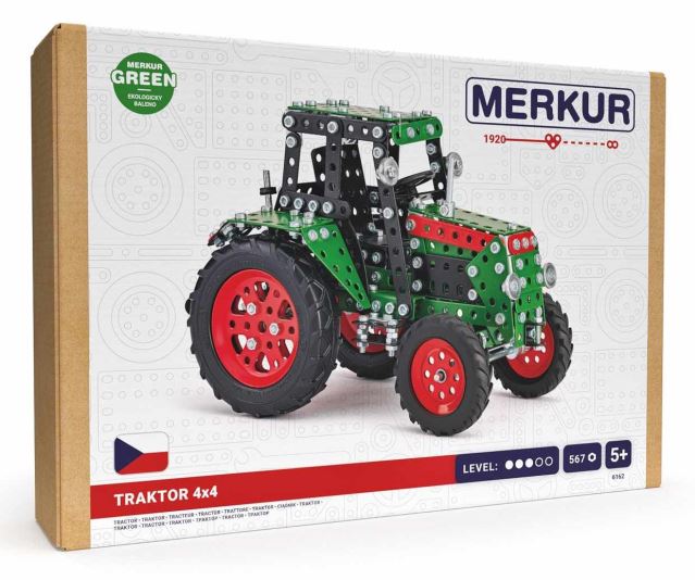 Merkur Traktor 4x4 zelený, 567 dielikov