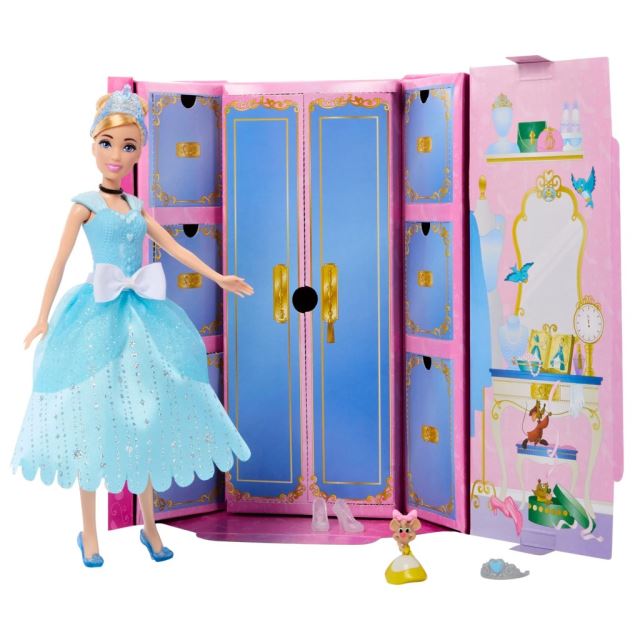 Mattel Disney Princess Bábika s kráľovskými šatami a doplnkami Popoluška HMK53
