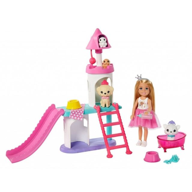 Mattel Barbie Chelsea a hřiště pro zvířátka, GML73