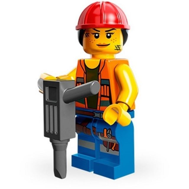 LEGO 71004 Minifigurka Dělnice u sbíječky