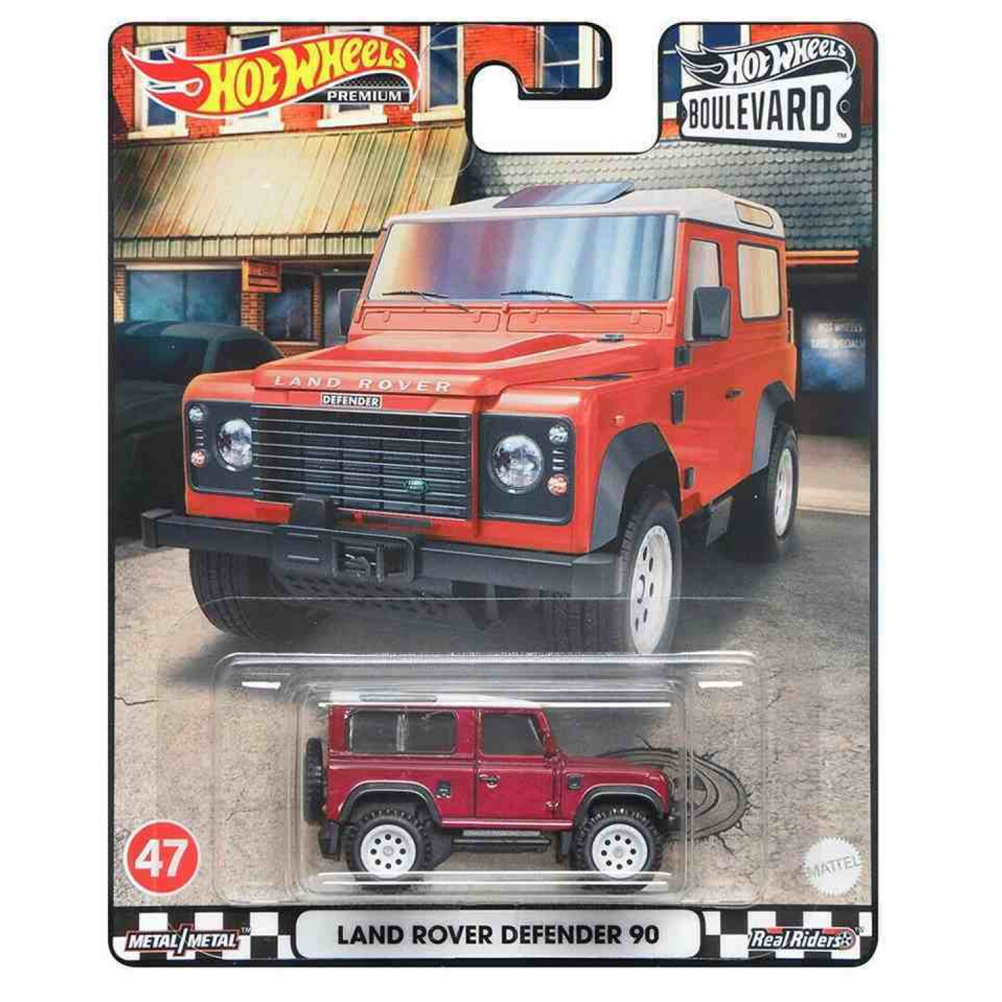 Hot wheels boulevard land rover defender 90, mattel hcr10