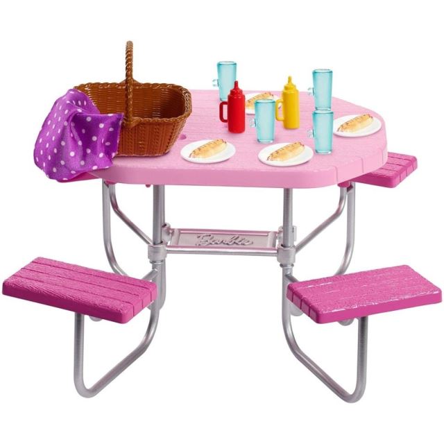 Barbie Nábytek Piknikový stůl, Mattel FXG40