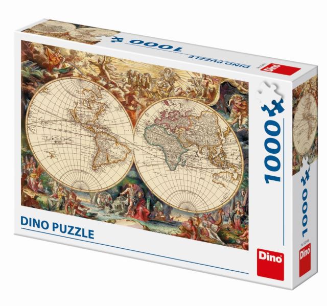 DINO Puzzle Historická mapa 1000 dílků