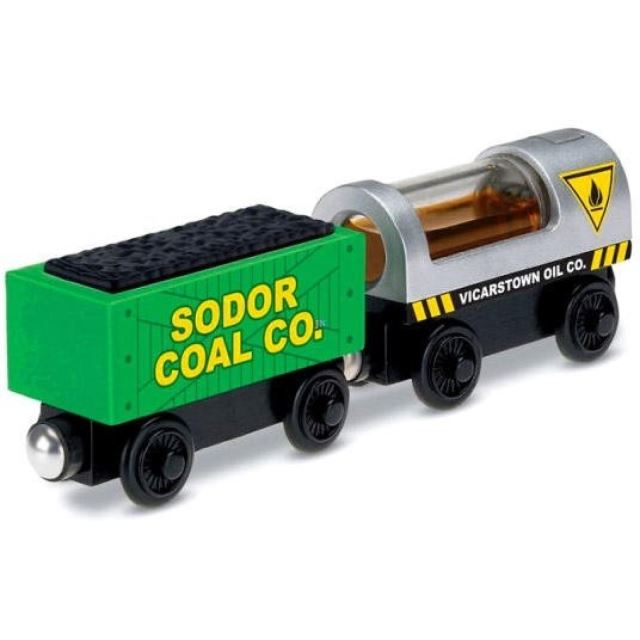 Tomáš a přátelé, dřevěná mašinka Oil & Coal Cargo, Mattel Y4505