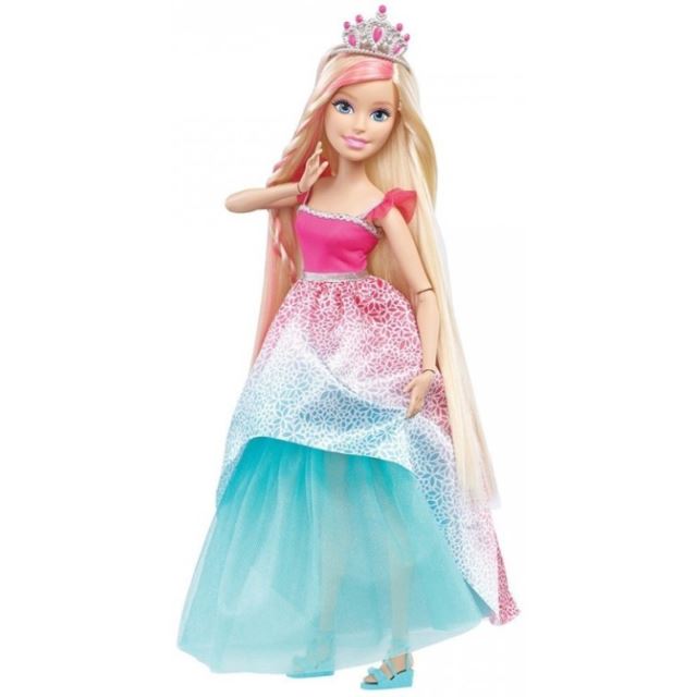 Barbie 43cm s dlouhými vlasy blond, Mattel DKR09