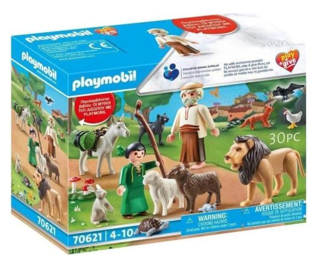 V balení nechybí ani 32stránková knížka se 7 známými Ezopovými bajkami.