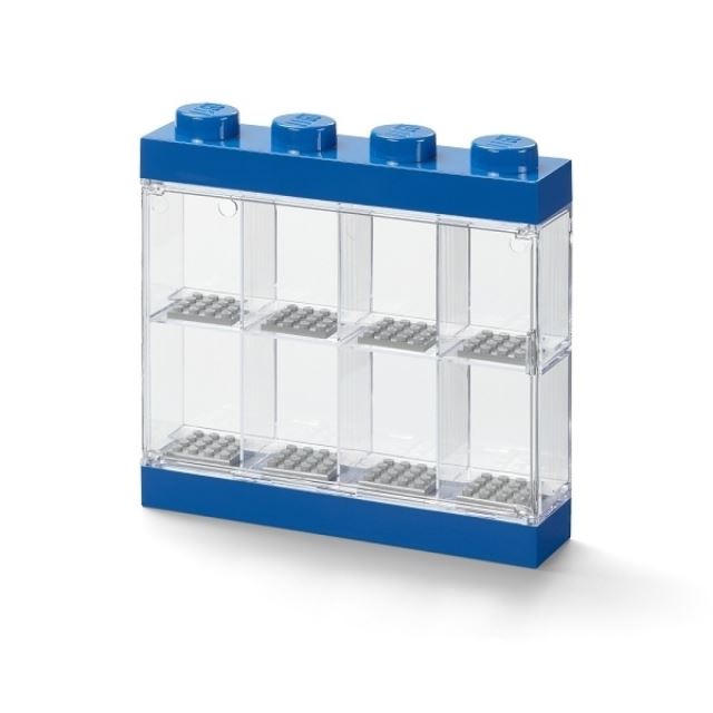 LEGO® vitrínka na 8 minifigurek modrá