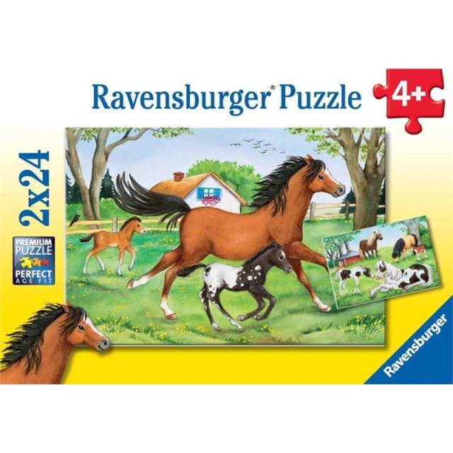 Puzzle Svět koní 2x24d. Ravensburger