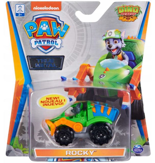 Spin Master Tlapková patrola Zberateľské kovové autíčko Dino Rescue ROCKY