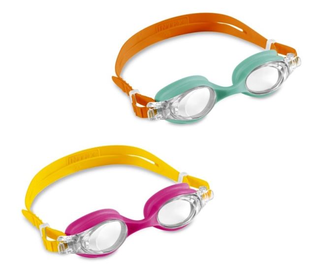 Intex 55693 Set 2 plaveckých okuliarov Goggles ružovej a zelenej